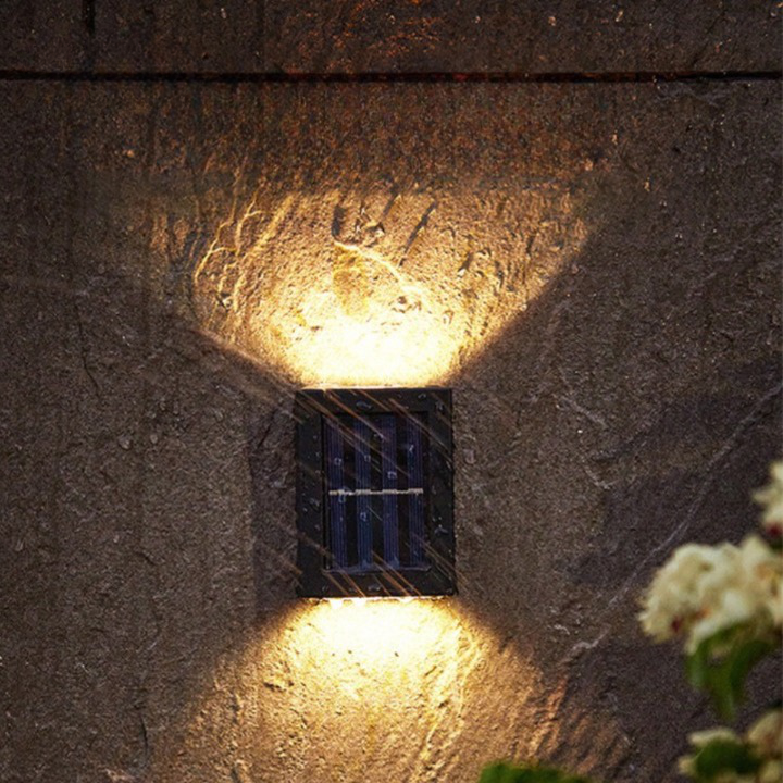 Lámparas de pared LED solares | Iluminación inalámbrica exterior para jardín y terraza