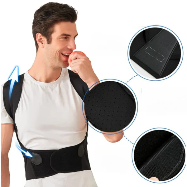 Corrector de Postura para Alivio del Dolor de Espalda y Cuello – Cómodo y Discreto