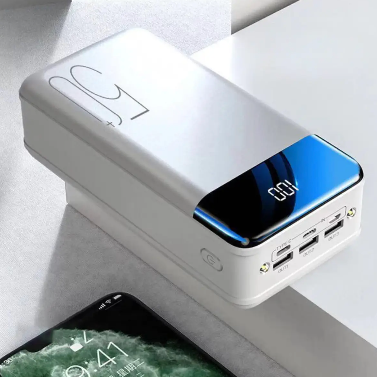 Batería portátil de 100 000 mAh con carga rápida - Solución de energía portátil para viajes y emergencias