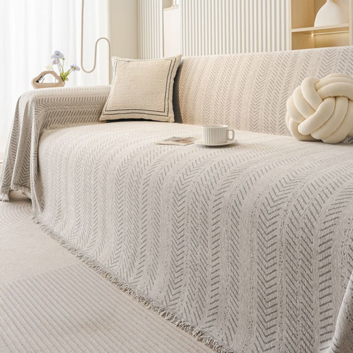 SNUGGLETEXTILE – Funda de sofá resistente a rasguños y lavable de chenilla