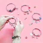 Skanto | Kit de manualidades para pulseras creativas para niñas con encantos brillantes