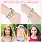 Skanto | Kit de manualidades para pulseras creativas para niñas con encantos brillantes