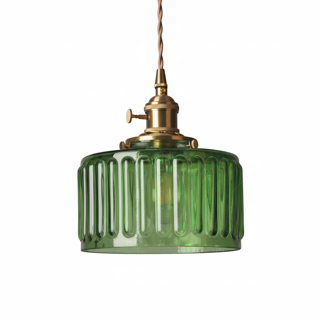 Lámpara Colgante de Cristal Vintage con Altura Ajustable – Lámpara Elegante para el Salón y Candelabro para Interiores