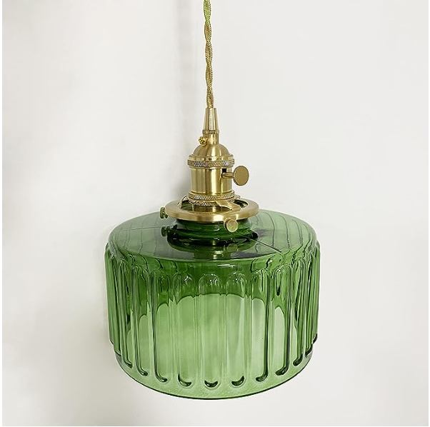 Lámpara Colgante de Cristal Vintage con Altura Ajustable – Lámpara Elegante para el Salón y Candelabro para Interiores