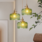 Lámpara Colgante de Cristal Vintage con Altura Ajustable – Lámpara Elegante para el Salón y Candelabro para Interiores