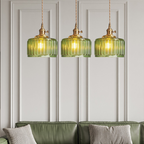 Lámpara Colgante de Cristal Vintage con Altura Ajustable – Lámpara Elegante para el Salón y Candelabro para Interiores
