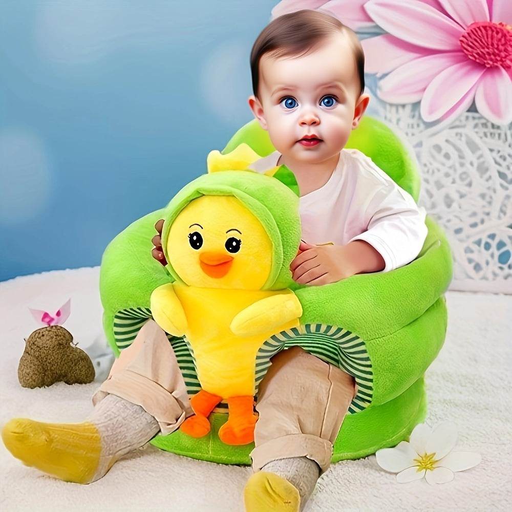 Silla para bebé con respaldo sólido y material de felpa – diseño Pájaro Amarillo que ofrece comodidad y apoyo