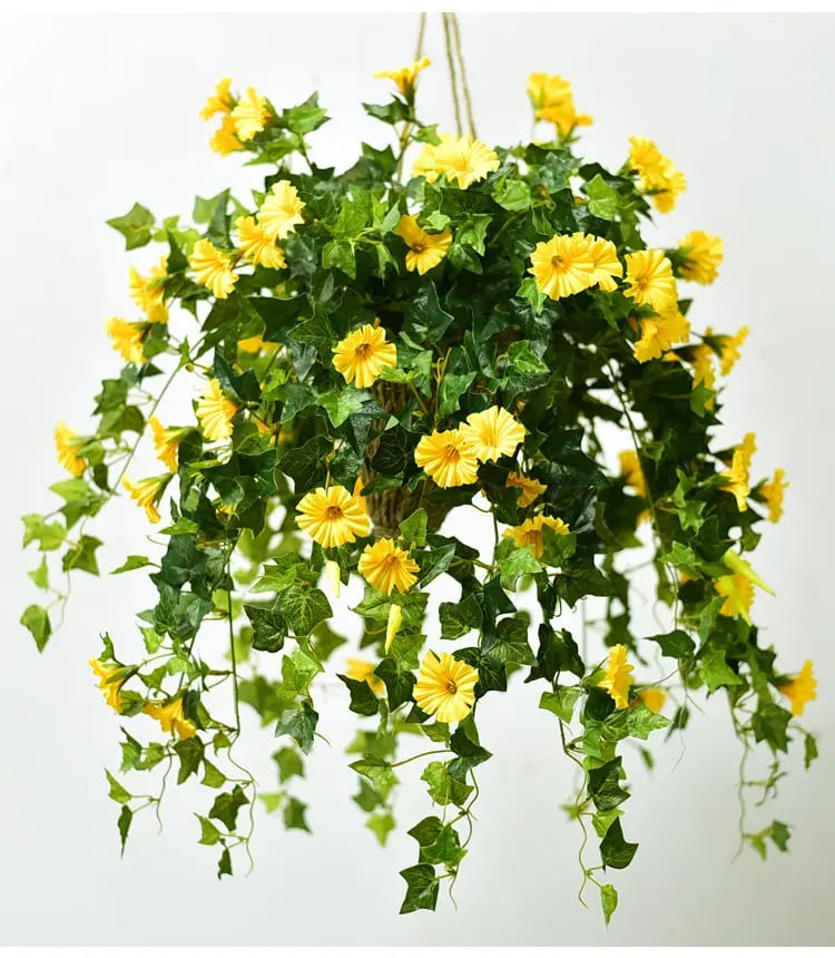 Flores de Alegría de Mañana Artificiales para Decoración Interior y Exterior
