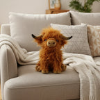 Vaca de las Tierras Altas Acogedora – Vaca de peluche de las Tierras Altas para seguridad, consuelo y decoración elegante