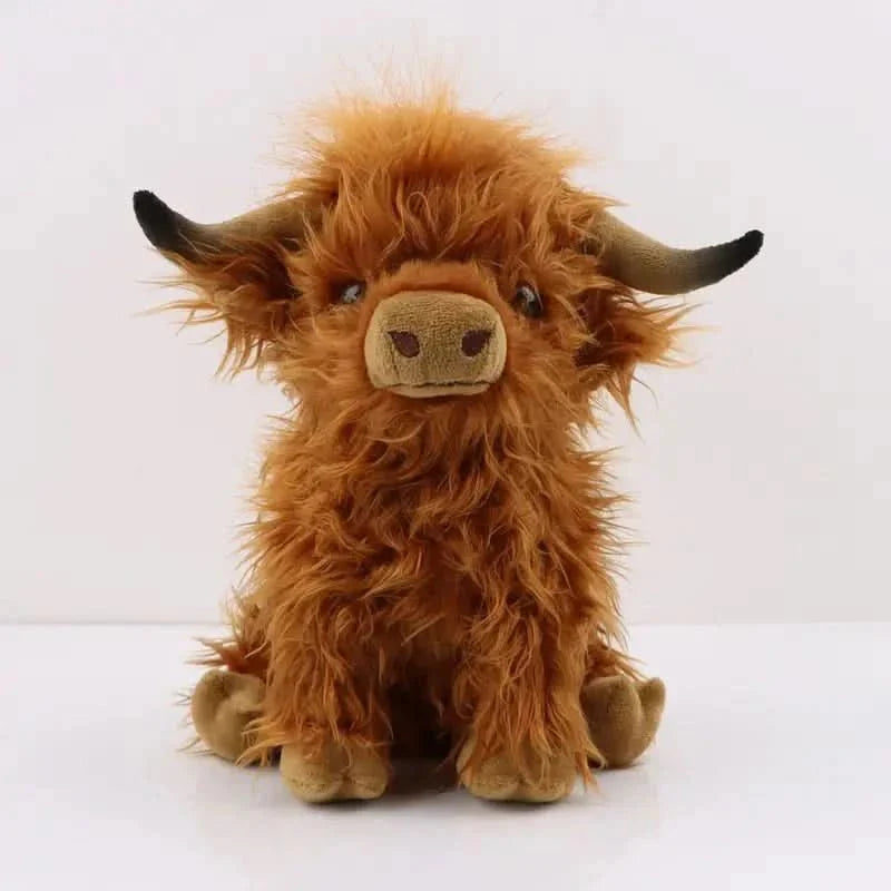 Vaca de las Tierras Altas Acogedora – Vaca de peluche de las Tierras Altas para seguridad, consuelo y decoración elegante