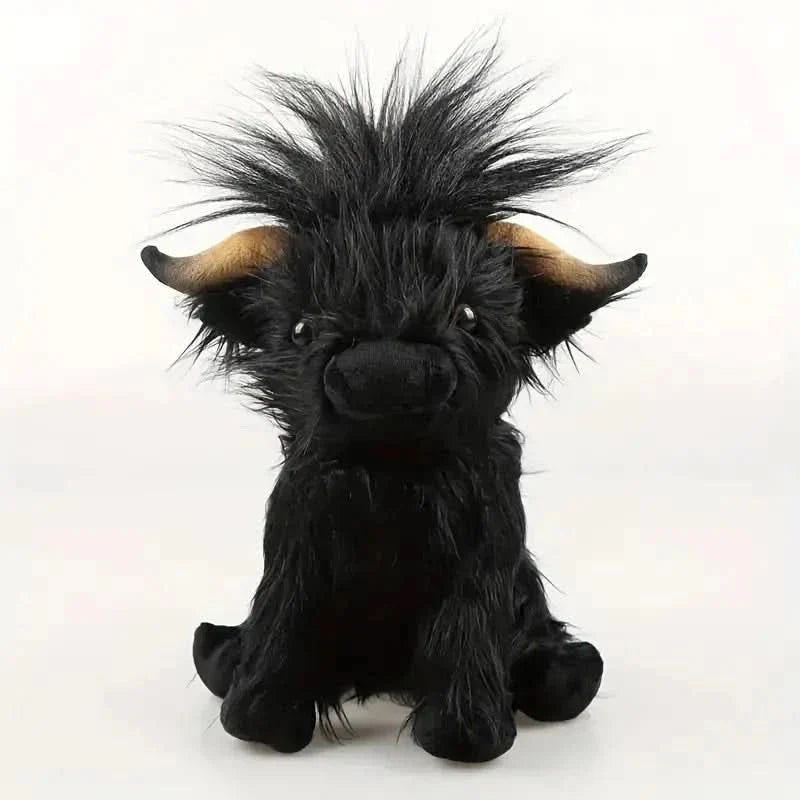 Vaca de las Tierras Altas Acogedora – Vaca de peluche de las Tierras Altas para seguridad, consuelo y decoración elegante