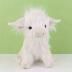 Vaca de las Tierras Altas Acogedora – Vaca de peluche de las Tierras Altas para seguridad, consuelo y decoración elegante