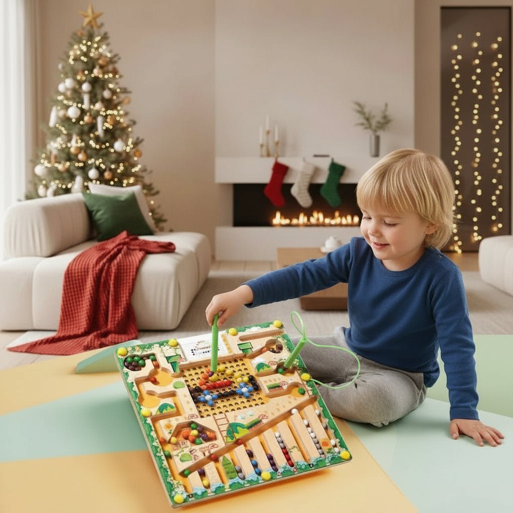 NUMBERRAIL – Laberinto Magnético Montessori para Números, Colores y Lógica