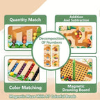 NUMBERRAIL – Labyrinthe Magnétique Montessori pour Nombres, Couleurs & Logique