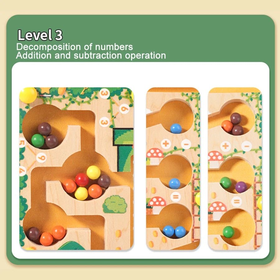 NUMBERRAIL – Labyrinthe Magnétique Montessori pour Nombres, Couleurs & Logique