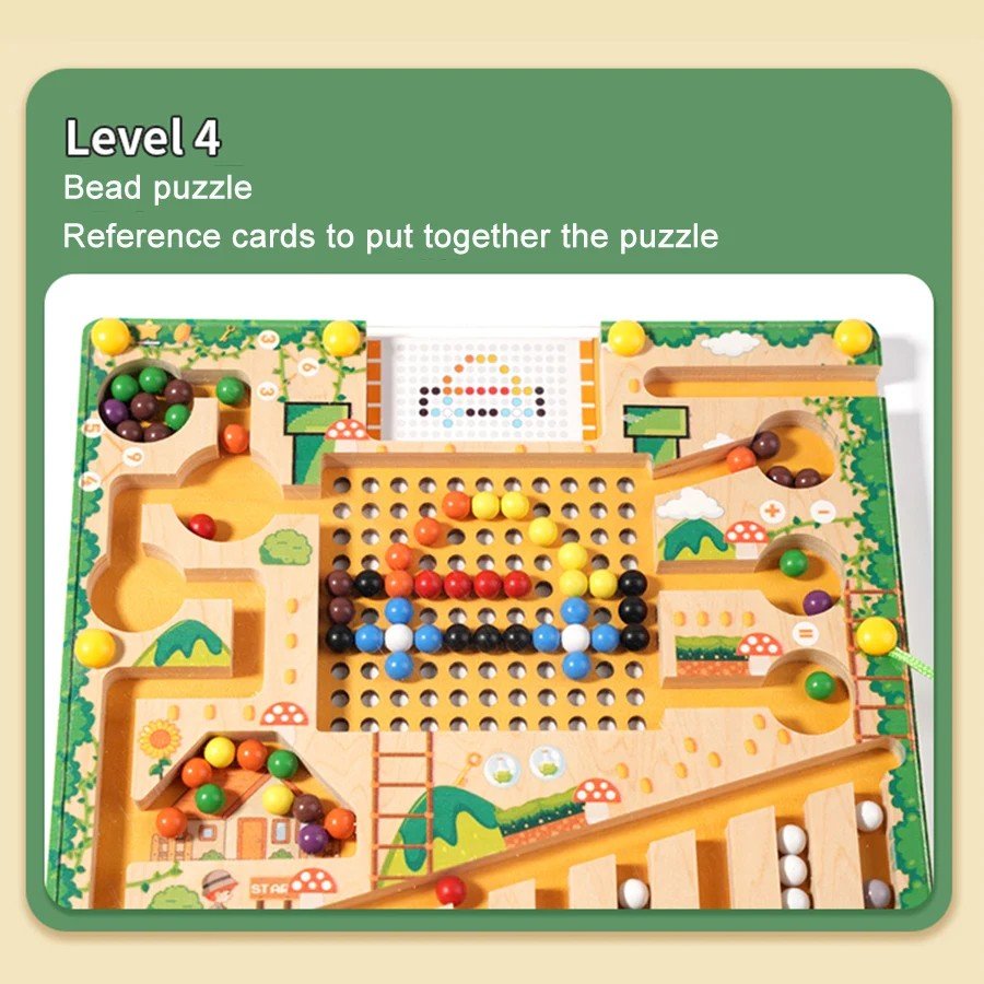 NUMBERRAIL – Labyrinthe Magnétique Montessori pour Nombres, Couleurs & Logique