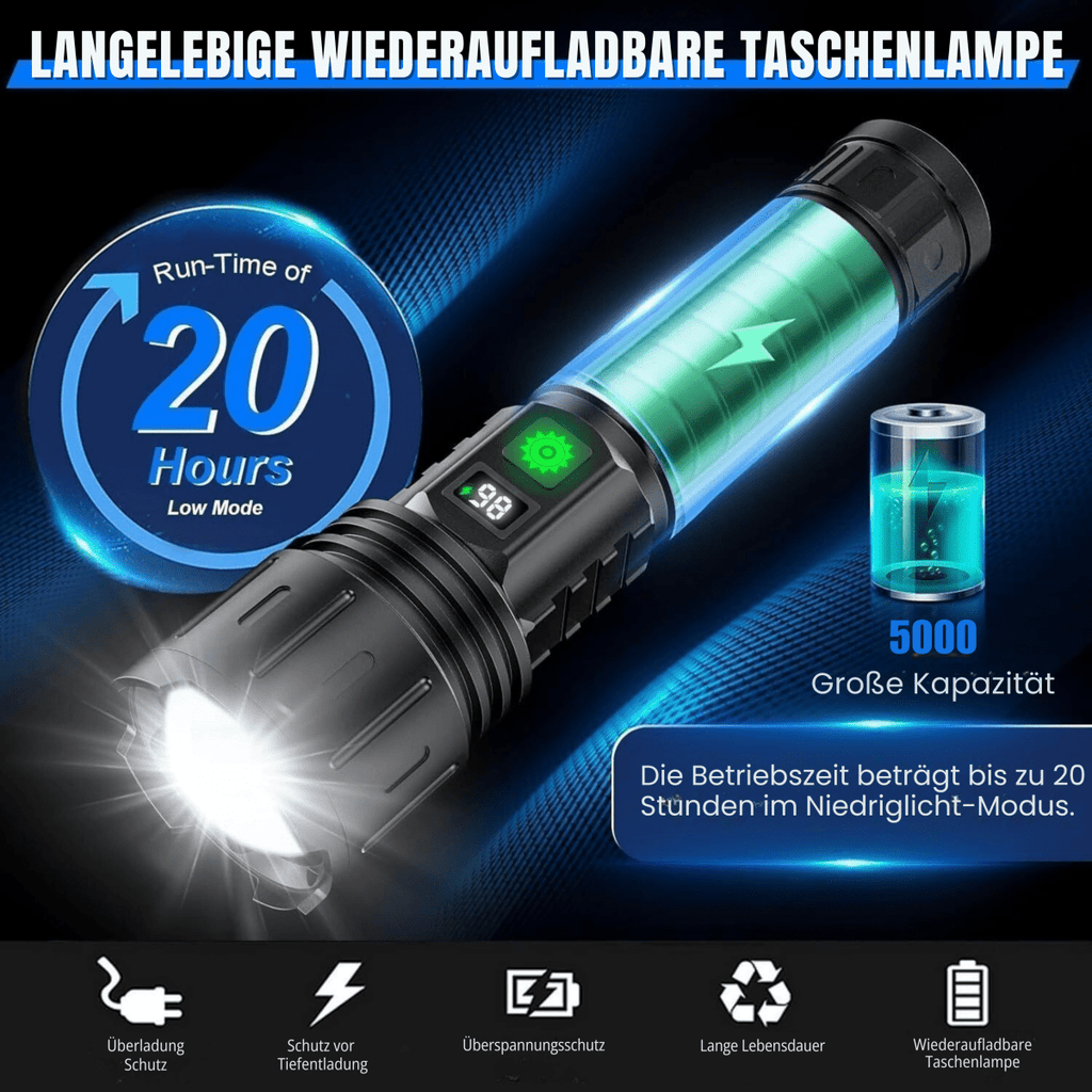 ULTRABEAM - Linterna LED para el día a día y actividades al aire libre