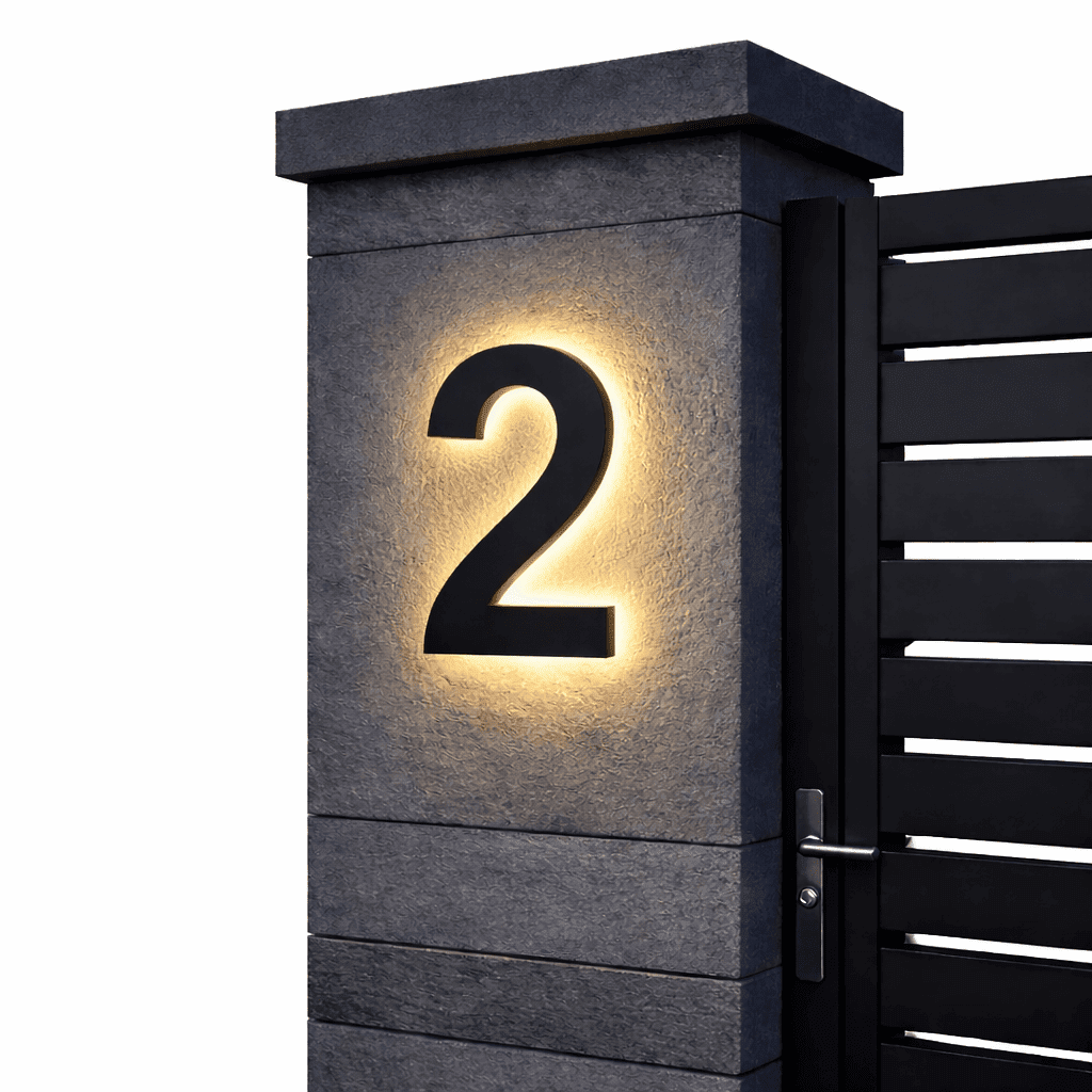 LICHTZEICHEN – Números de casa LED personalizables para casas modernas