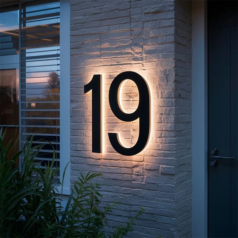 LICHTZEICHEN – Números de casa LED personalizables para casas modernas