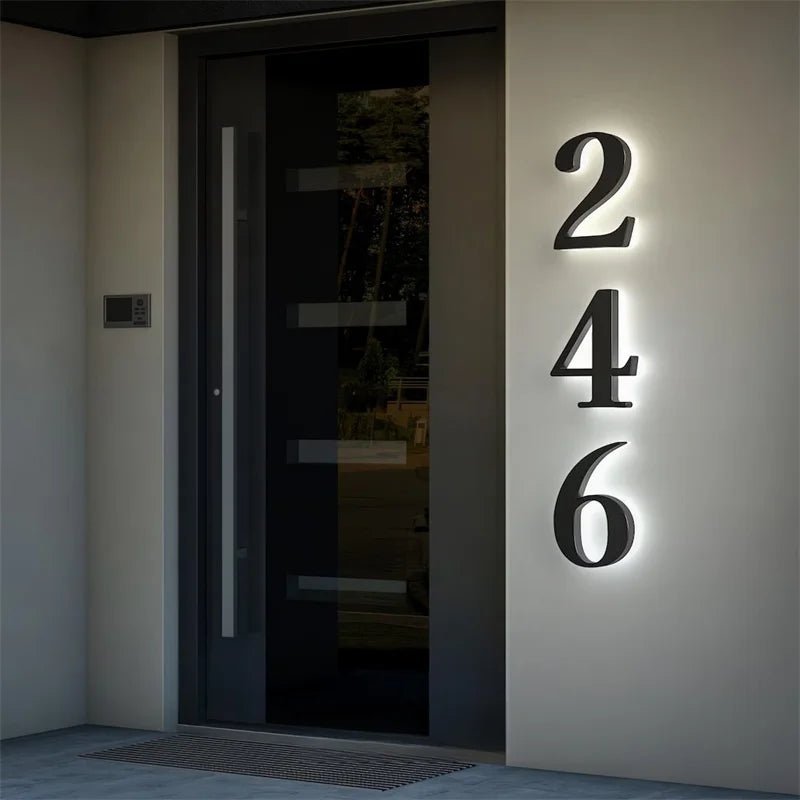 LICHTZEICHEN – Números de casa LED personalizables para casas modernas