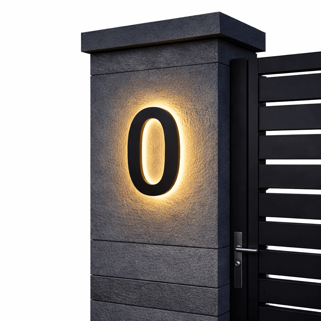 LICHTZEICHEN – Números de casa LED personalizables para casas modernas