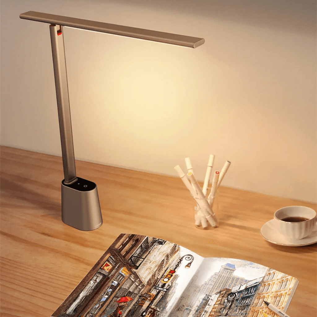 FOLDLITE – Lámpara de escritorio LED plegable e inteligente con batería y función de atenuación
