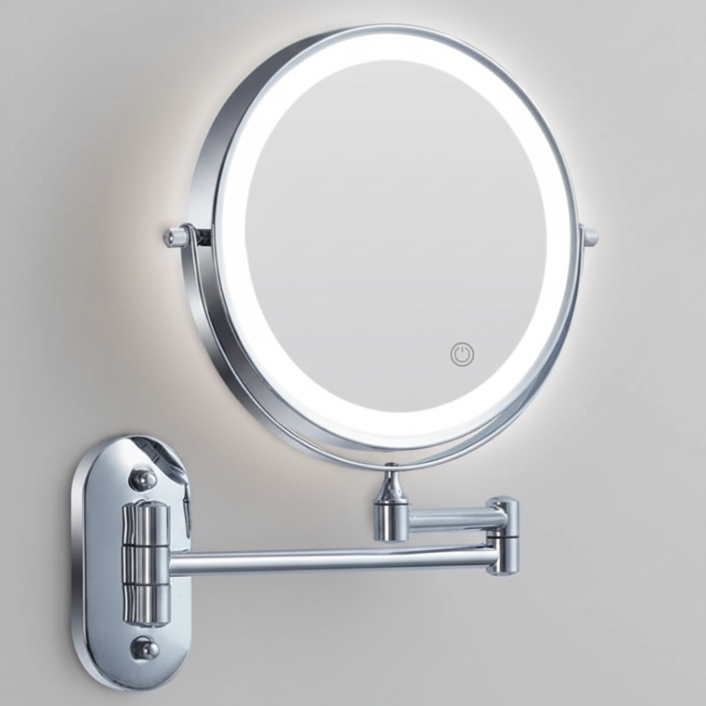 MAGNIFILUX – Espejo de aumento LED con iluminación ajustable y batería recargable
