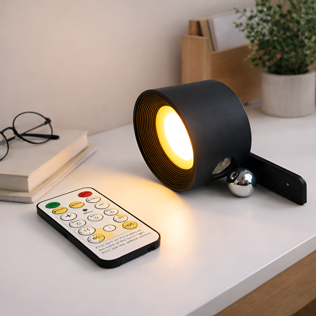Philip - Lámpara de pared LED recargable por USB con control remoto
