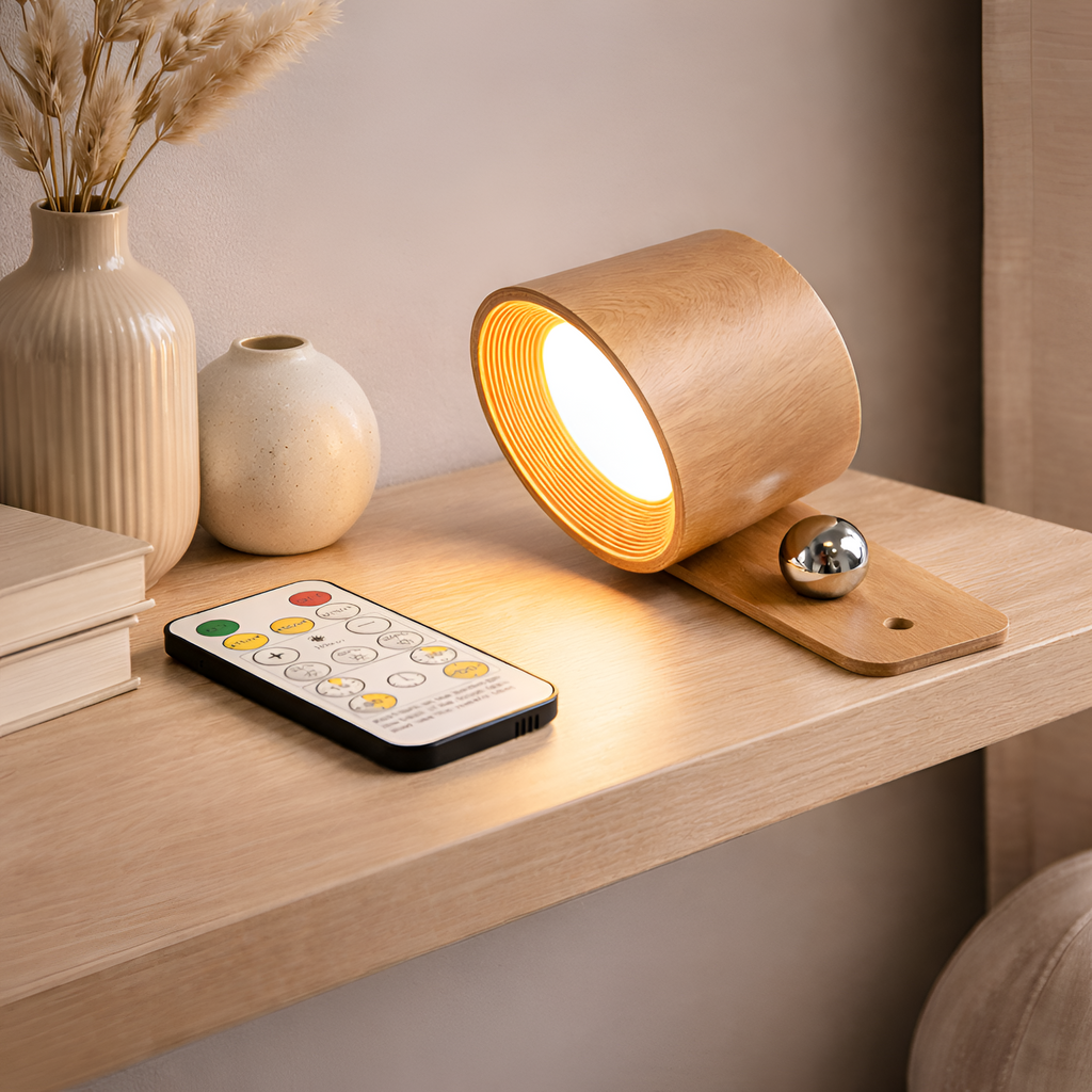 Philip - Lámpara de pared LED recargable por USB con control remoto