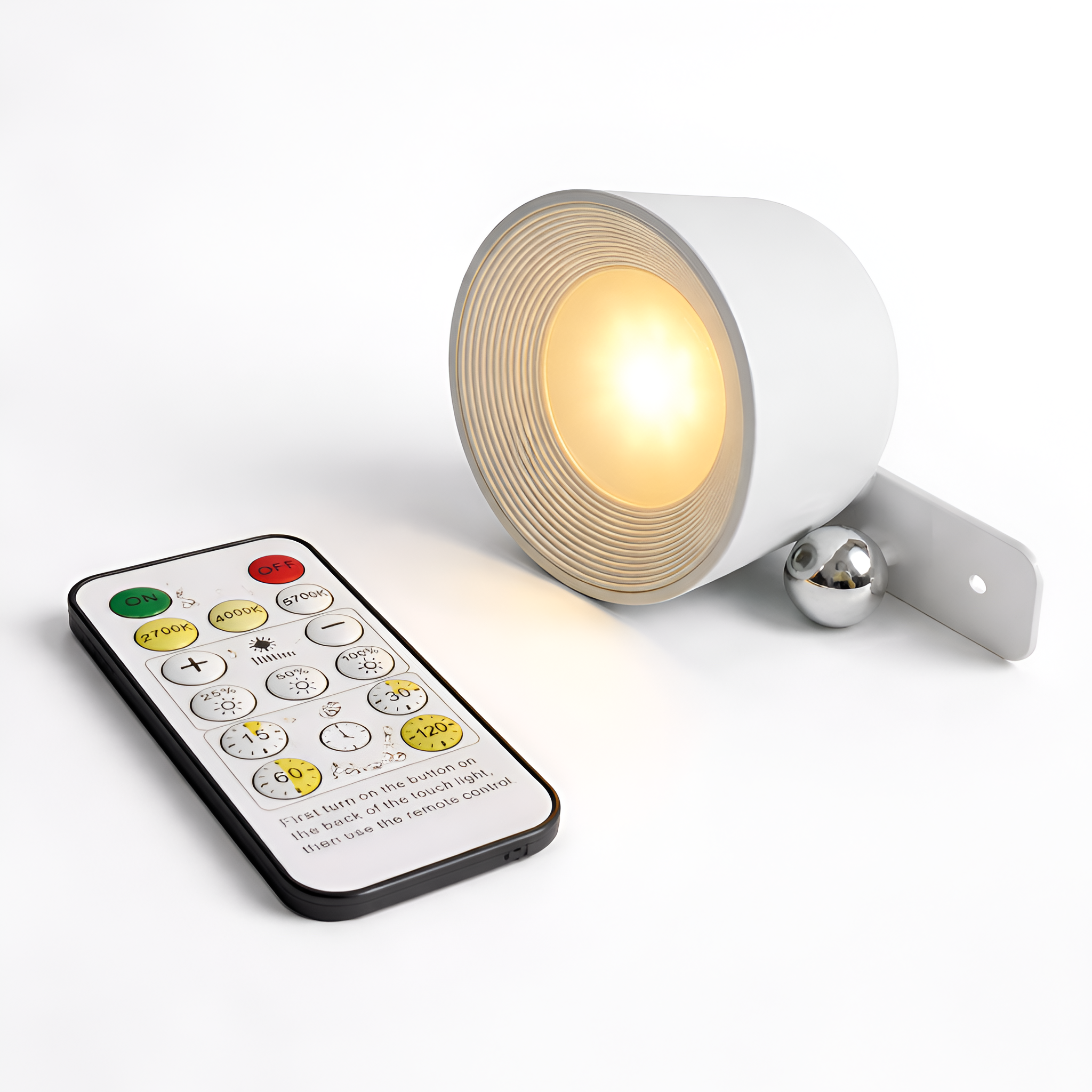 Philip - Lámpara de pared LED recargable por USB con control remoto