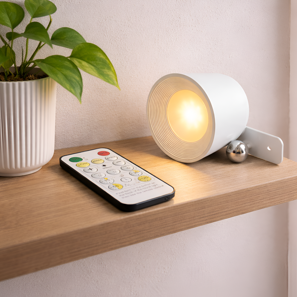 Philip - Lámpara de pared LED recargable por USB con control remoto