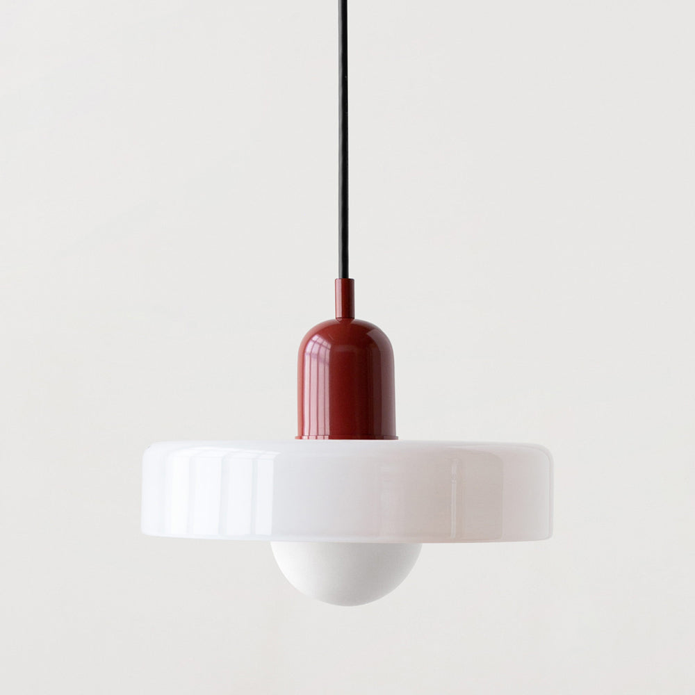 Lámpara Colgante Bauhaus de Vidrio Colorido – Lámpara Moderna para Salón y Araña con Longitud Regulable