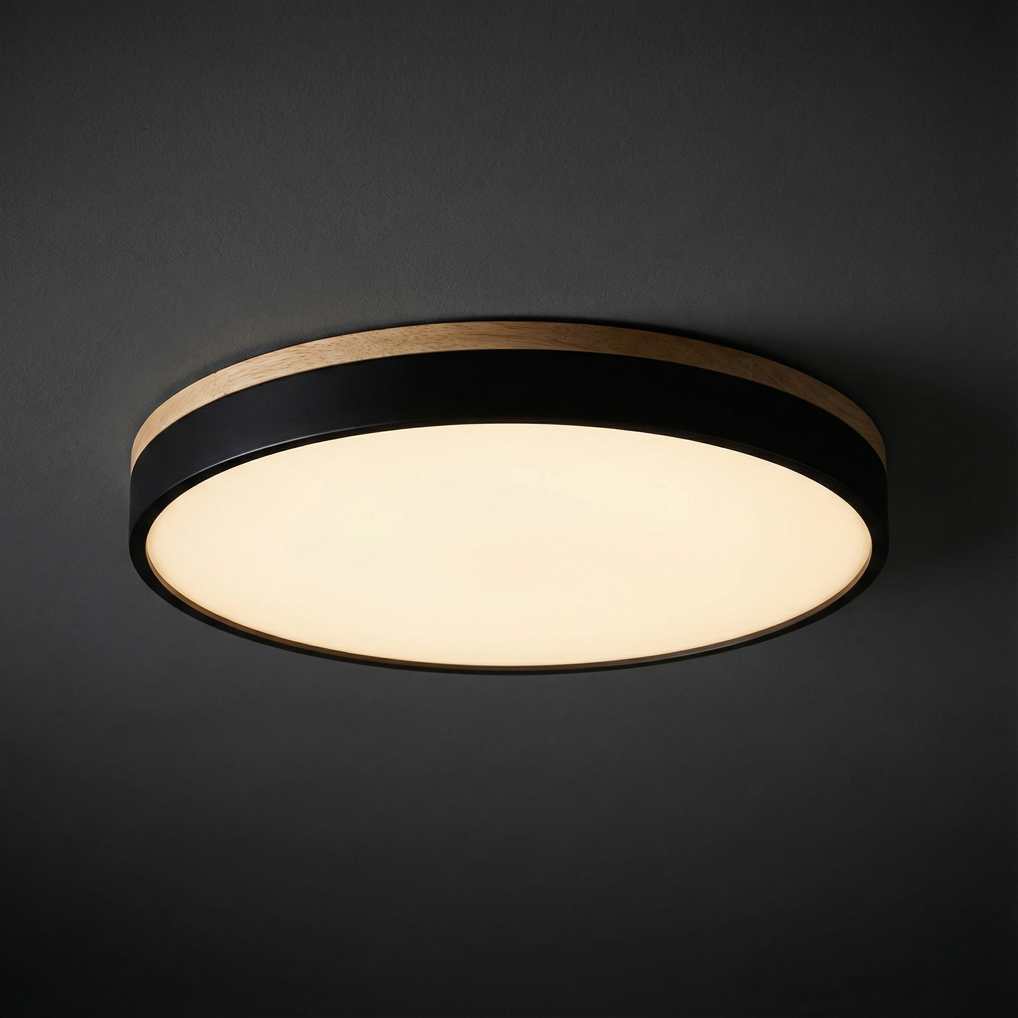 Lámpara de techo LED con atenuación continua y control remoto – lámpara de techo moderna y redonda para salones
