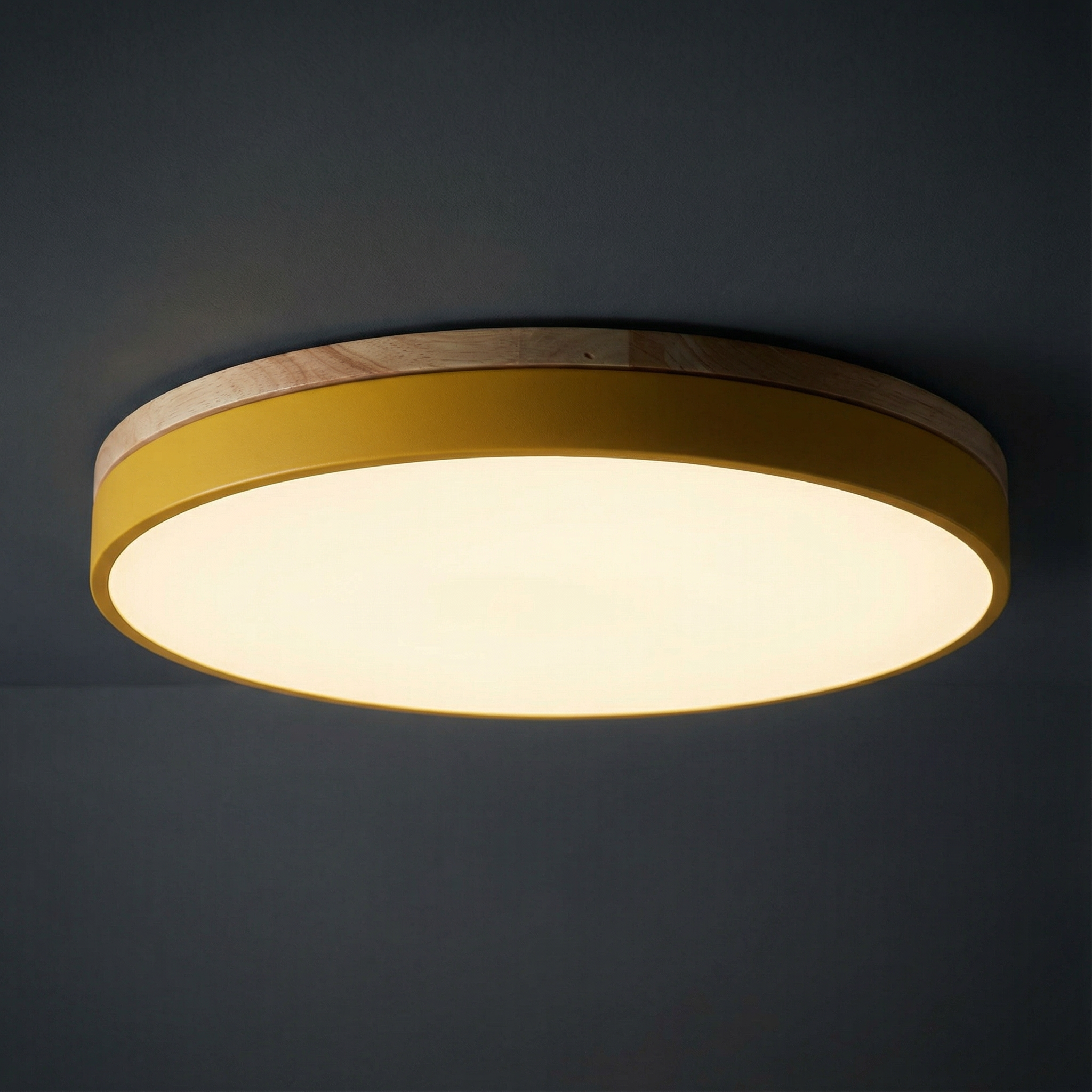 Lámpara de techo LED con atenuación continua y control remoto – lámpara de techo moderna y redonda para salones
