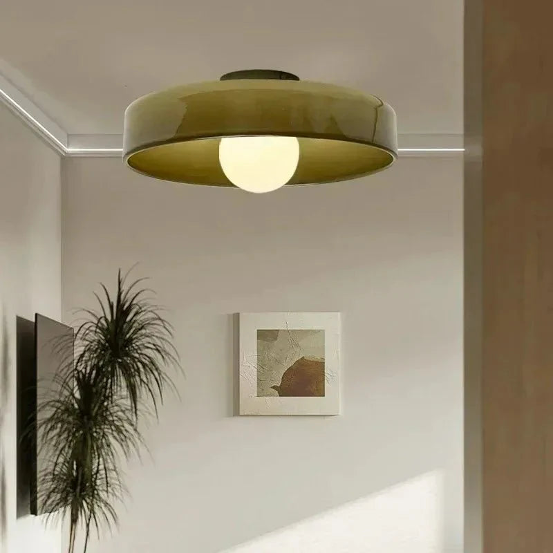 Lámpara de techo con luz suave – diseño escandinavo de vidrio para interiores modernos