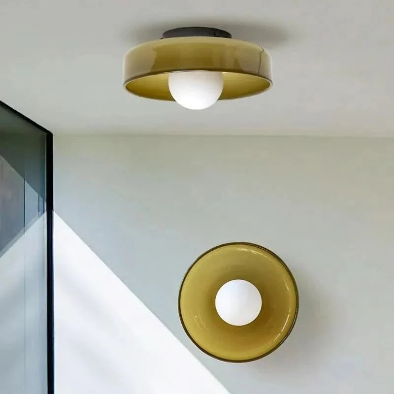 Lámpara de techo con luz suave – diseño escandinavo de vidrio para interiores modernos