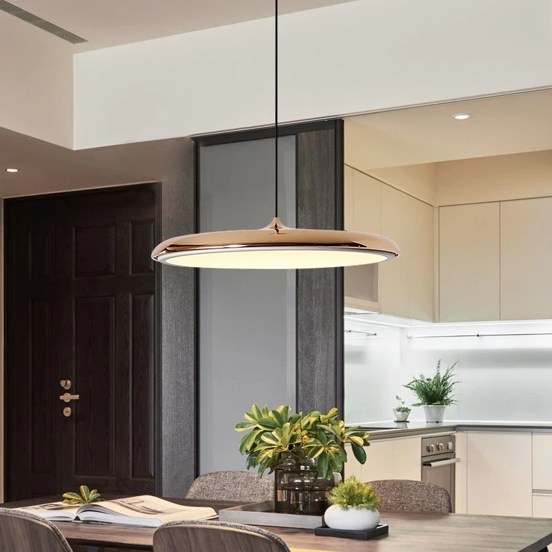 Lámpara colgante LED con cable regulable – iluminación escandinava de aluminio para cocina y comedor
