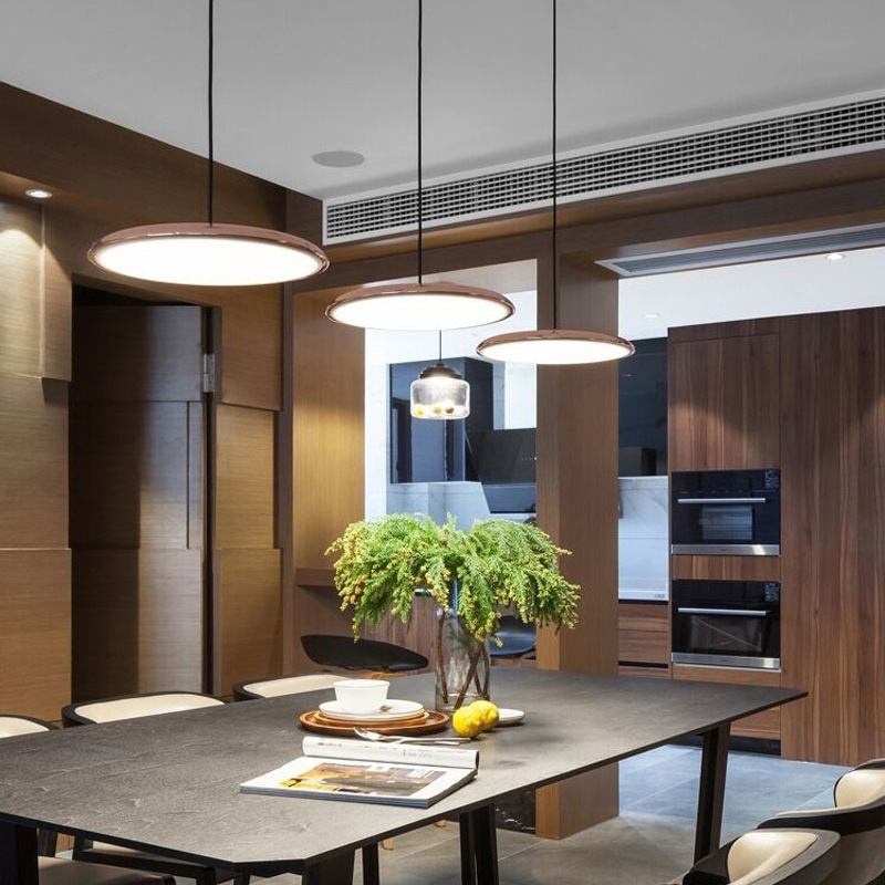 Lámpara colgante LED con cable regulable – iluminación escandinava de aluminio para cocina y comedor