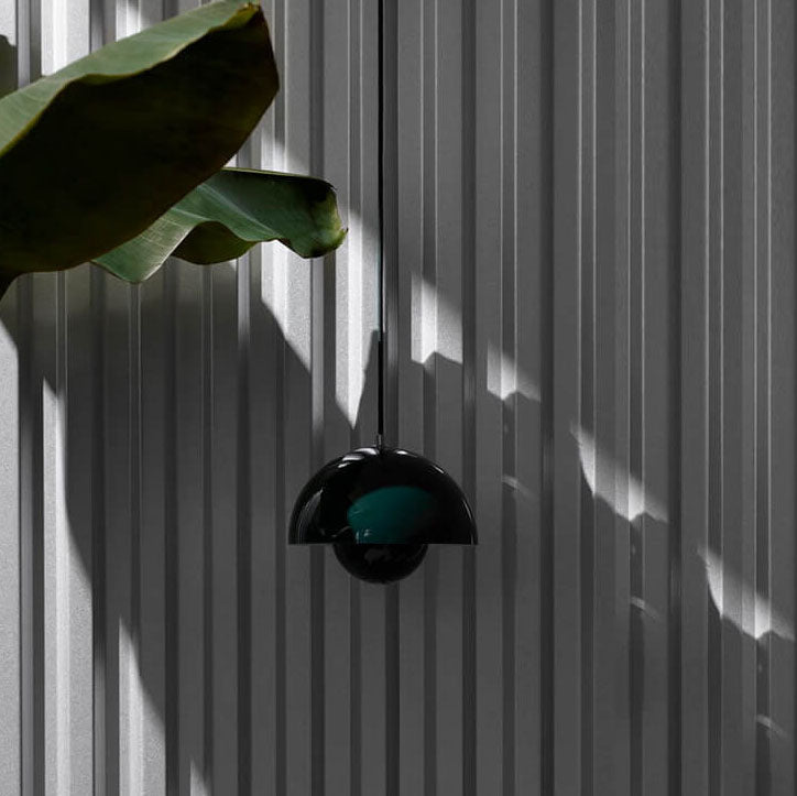 Lámpara colgante nórdica con pantalla de metal en forma de cúpula – lámpara colgante regulable para iluminar la cocina en estilo escandinavo