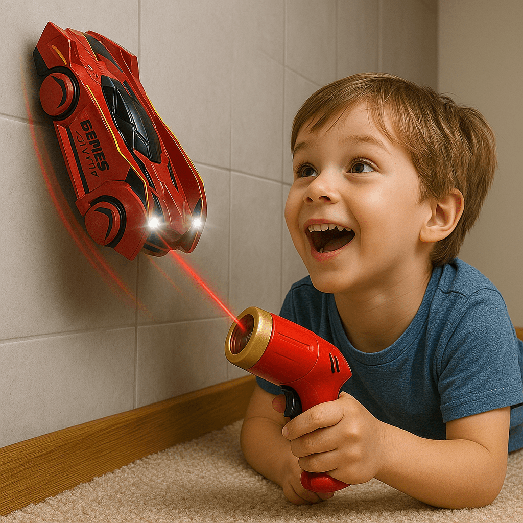 GRAVITYRACER – Coche RC de escalada en paredes controlado por láser para niños