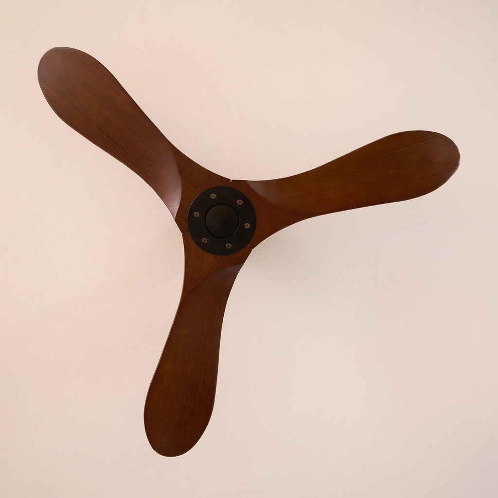 Ventilador de Techo Moderno Leno de Madera de Nogal con Control Remoto