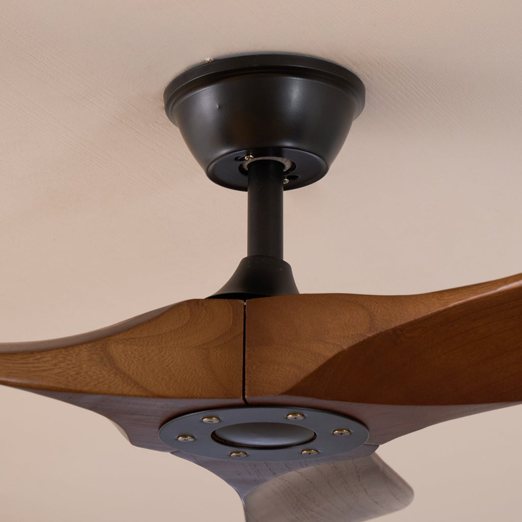 Ventilador de Techo Moderno Leno de Madera de Nogal con Control Remoto
