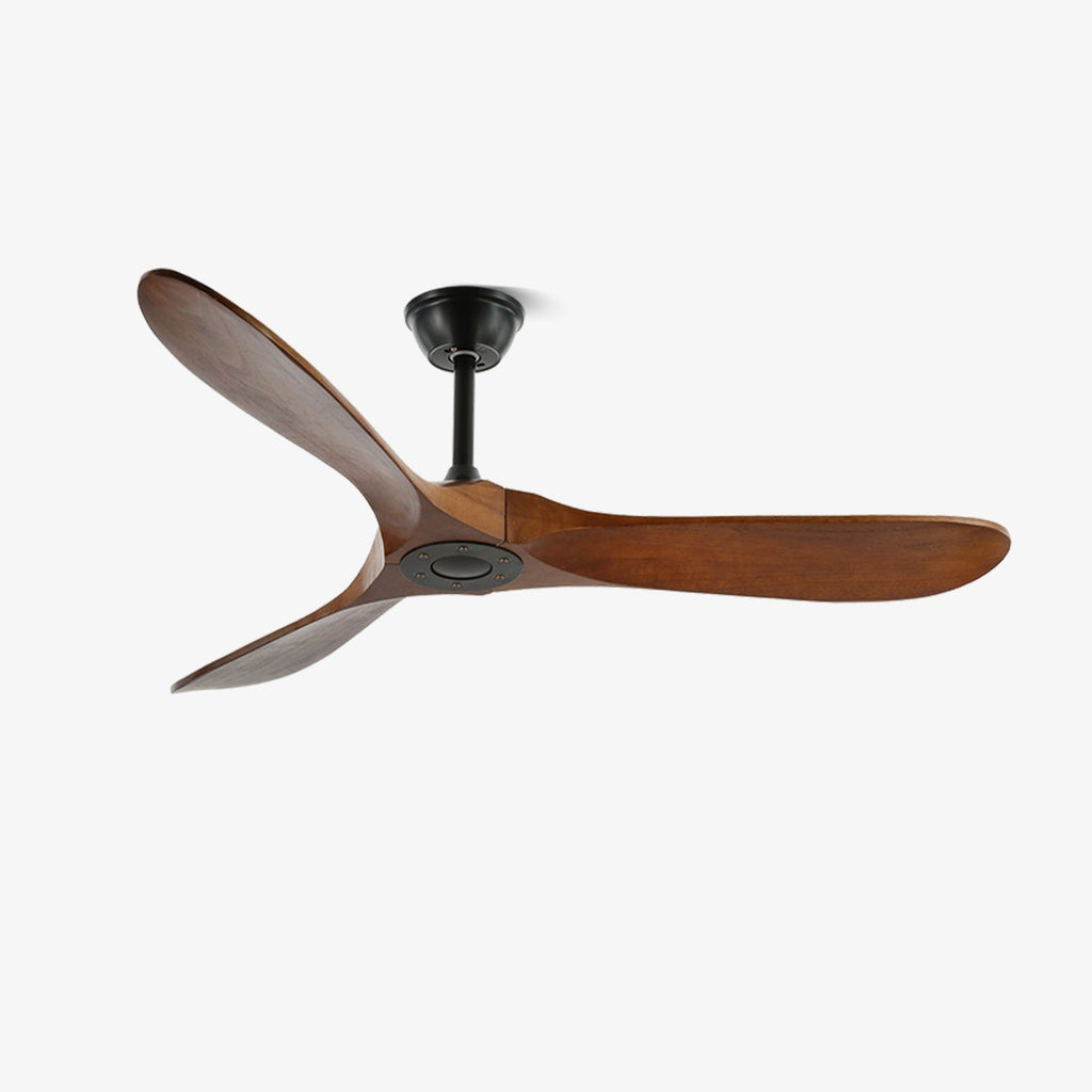 Ventilador de Techo Moderno Leno de Madera de Nogal con Control Remoto