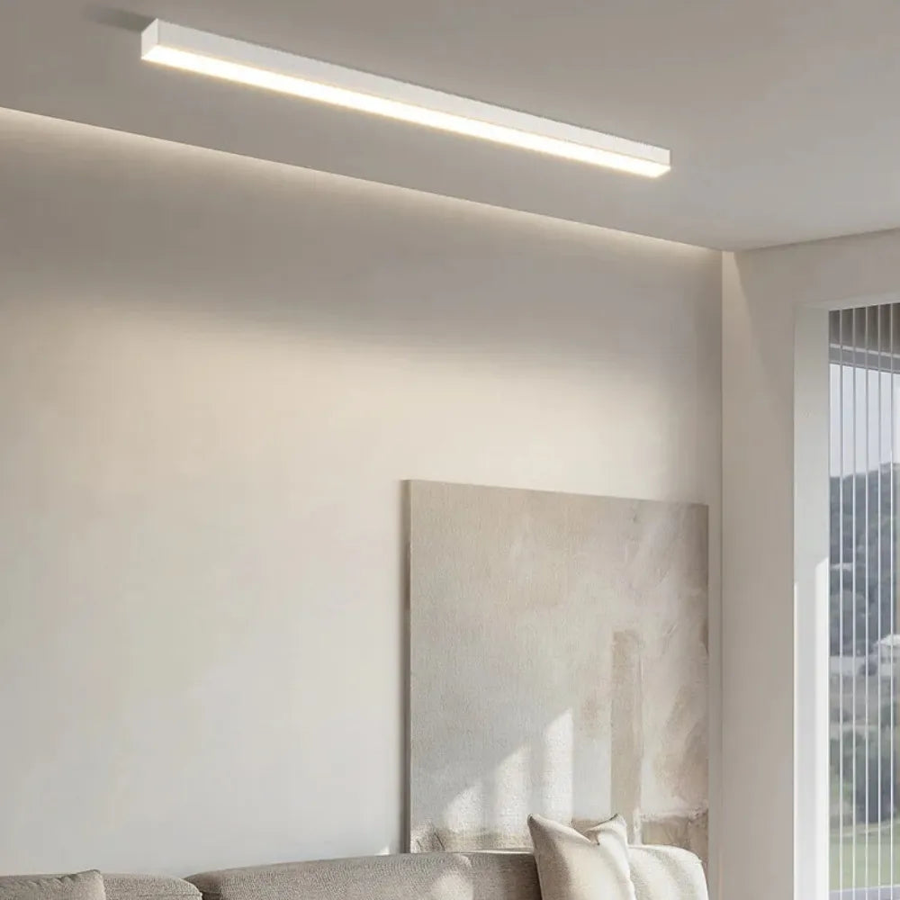 Luz Colgante/Empotrada LED Lineal - Ajustable de Tres Colores