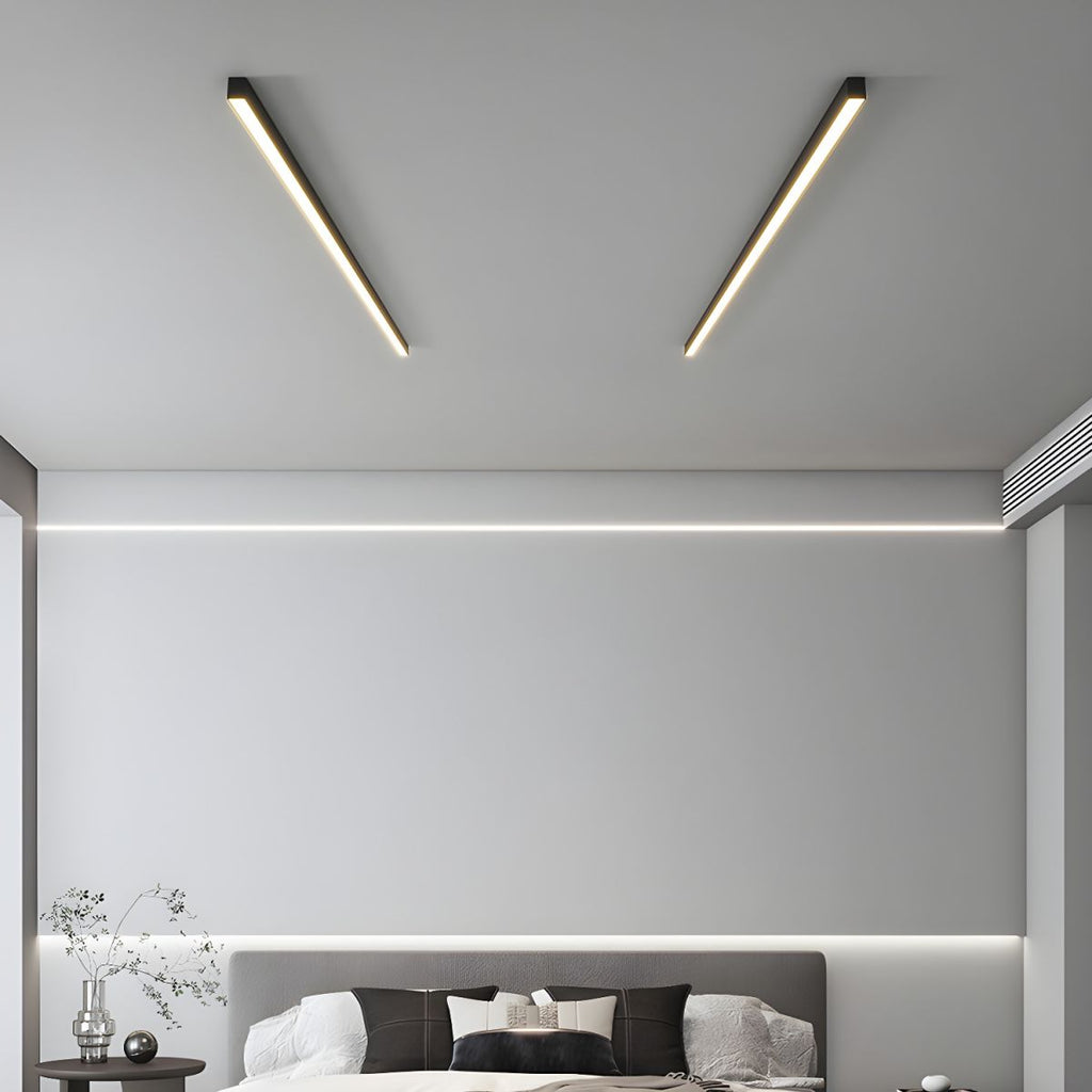 Luz Colgante/Empotrada LED Lineal - Ajustable de Tres Colores