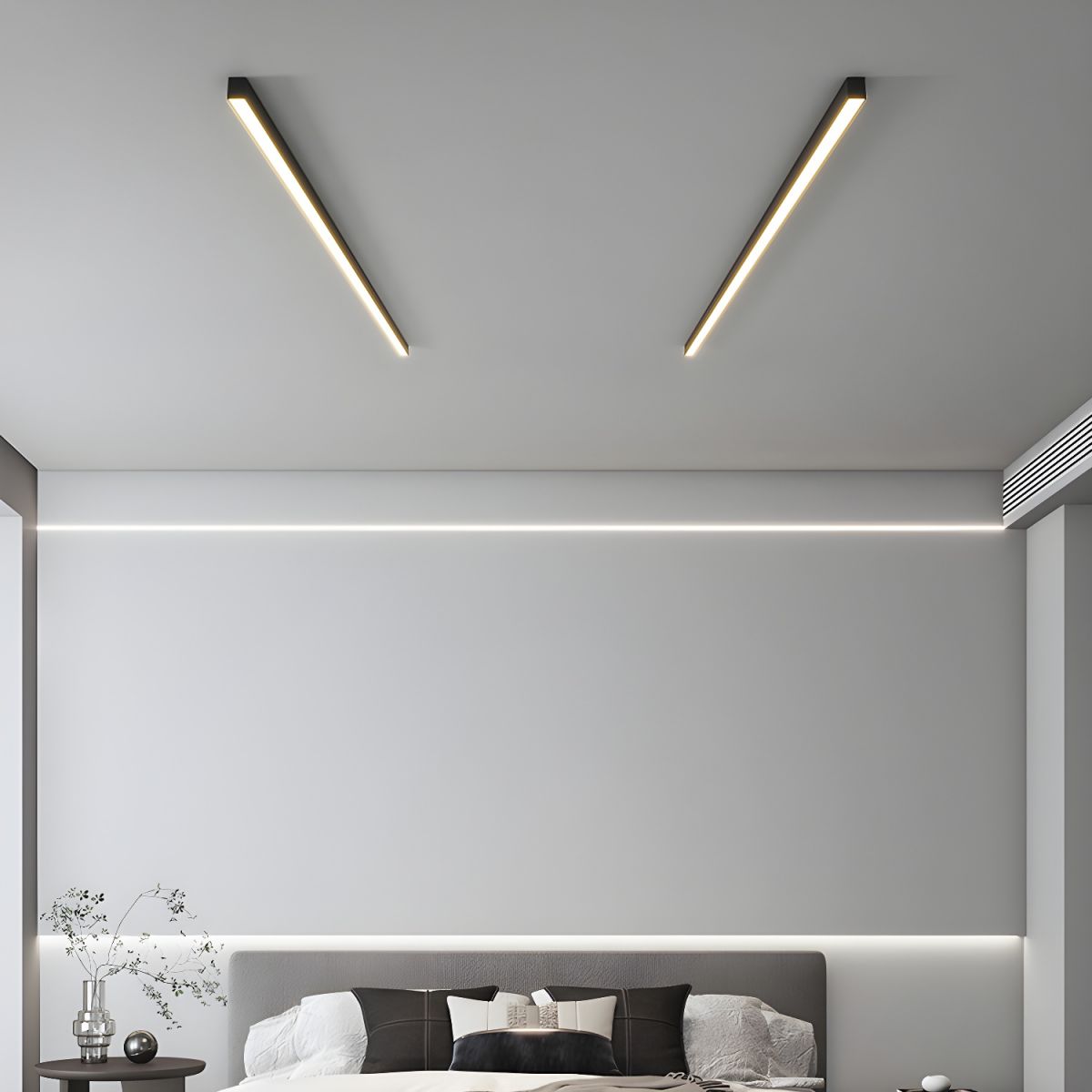 Luz Colgante/Empotrada LED Lineal - Ajustable de Tres Colores