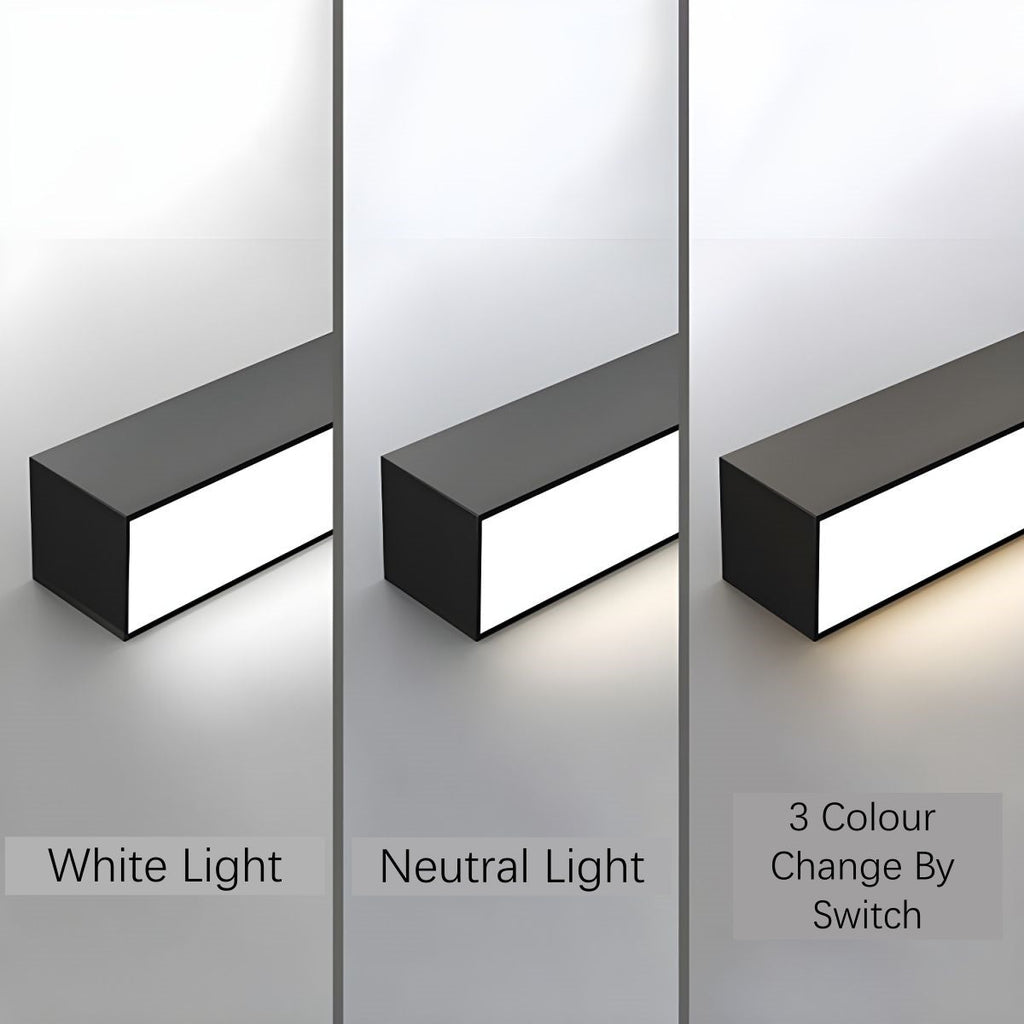 Luz Colgante/Empotrada LED Lineal - Ajustable de Tres Colores