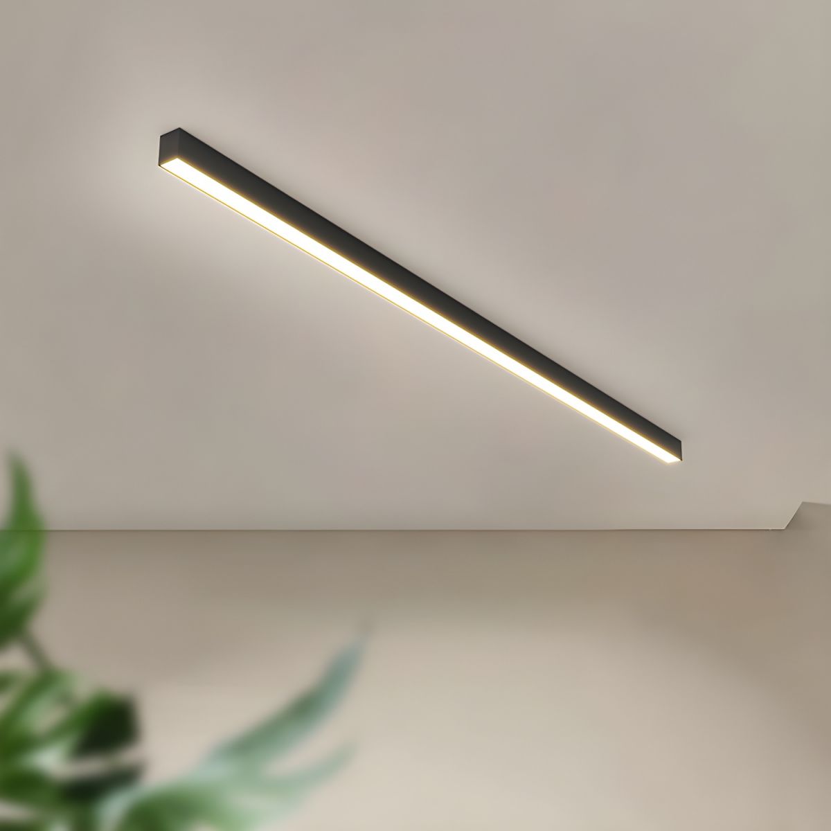 Luz Colgante/Empotrada LED Lineal - Ajustable de Tres Colores