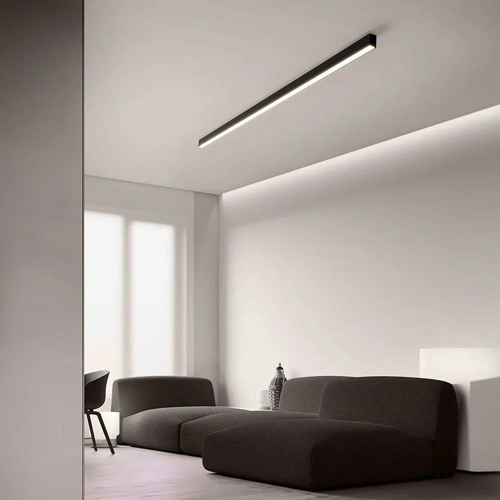 Luz Colgante/Empotrada LED Lineal - Ajustable de Tres Colores