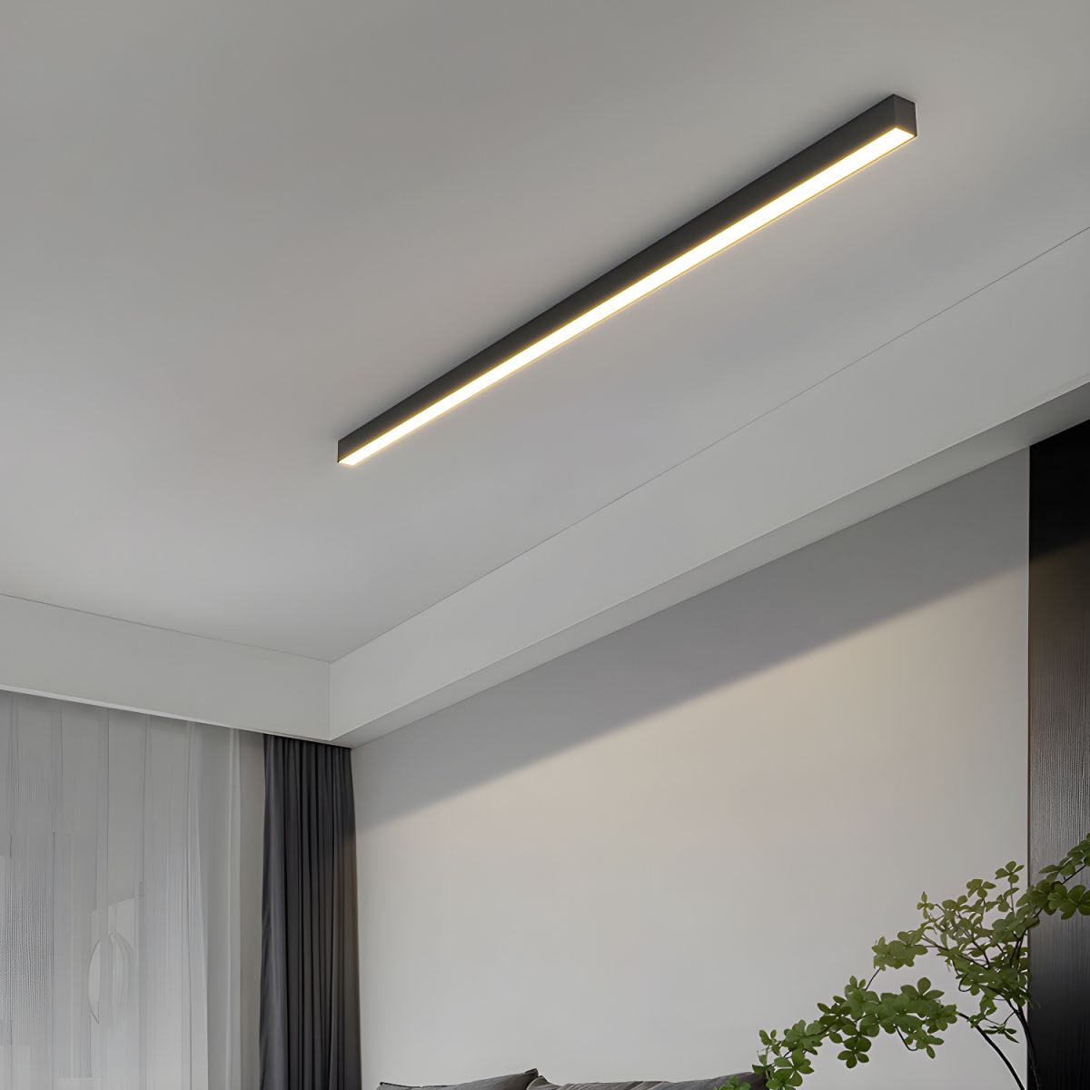 Luz Colgante/Empotrada LED Lineal - Ajustable de Tres Colores